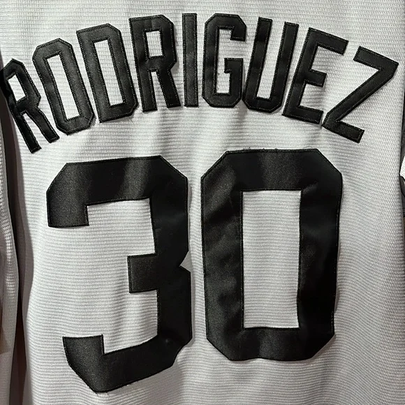 The Sandlot Rodriguez #30 Gray & black Baseball Jersey Shirt men's large - Picture 6 of 8